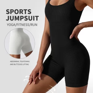 High Elastic Integrated Tight Fitting Jumpsuit Aerial Beauty Back Yoga Suit Seamless Jumpsuit for Women